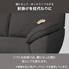 3人掛け布張りソファ(SL02 DGY) 3枚目画像
