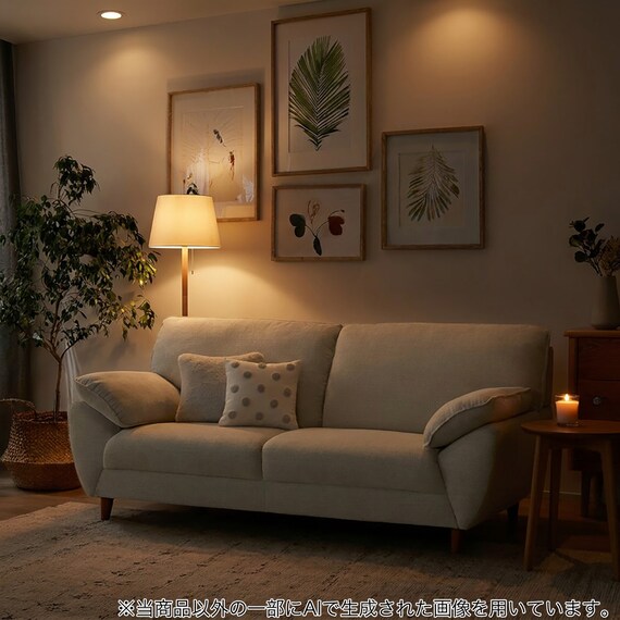 3人掛け布張りソファ(SL02 LGY) 20枚目画像