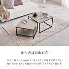 棚付きネストテーブル (NA/BK) 4枚目画像