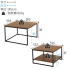 棚付きネストテーブル (BR/BK) 14枚目画像