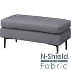 傷・汚れに強い 広い座面のゆったり ハーフスツール 布張りタイプ (MS01 Nシールド MGY) 1枚目画像