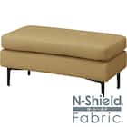 傷・汚れに強い 広い座面のゆったり ハーフスツール 布張りタイプ (MS01 Nシールド YE) 1枚目画像