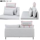 【MS01専用】傷・汚れに強い 広い座面のゆったりソファ ヘッドレスト 布張りタイプ (MS01 Nシールド LGY) 4枚目画像