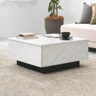 お部屋を広く見せるセンターテーブル (幅69cm ホワイト) 1枚目画像