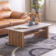 格子脚のセラミックセンターテーブル