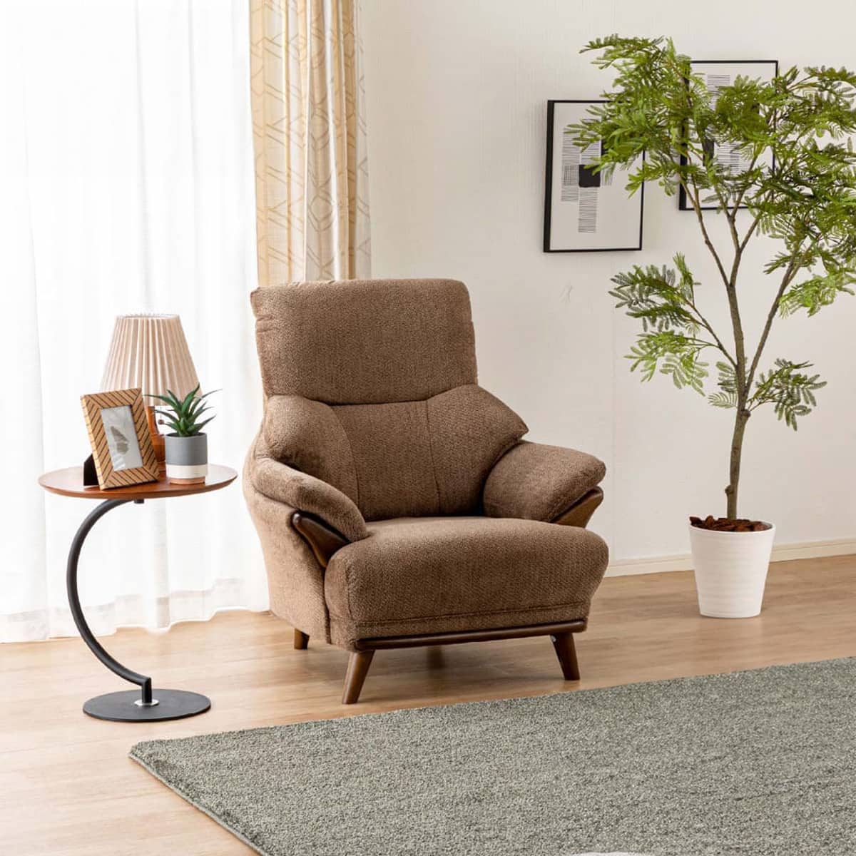 1人掛け布張りソファ(コウテイ4 BR)【島忠ホームズ商品】 | ニトリ