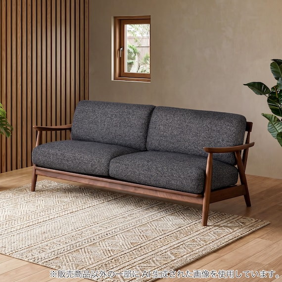 3人掛け布張りソファ(ソル WN/CHGY)【島忠ホームズ商品】 1枚目画像