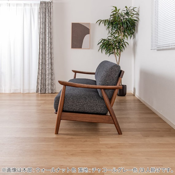 3人掛け布張りソファ(ソル WN/CHGY)【島忠ホームズ商品】 6枚目画像