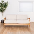 ワイド2人掛け布張りソファ(ソル OAK/CHGY)【島忠ホームズ商品】 5枚目画像