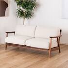 ワイド2人掛け布張りソファ(ソル WN/BE)【島忠ホームズ商品】 1枚目画像