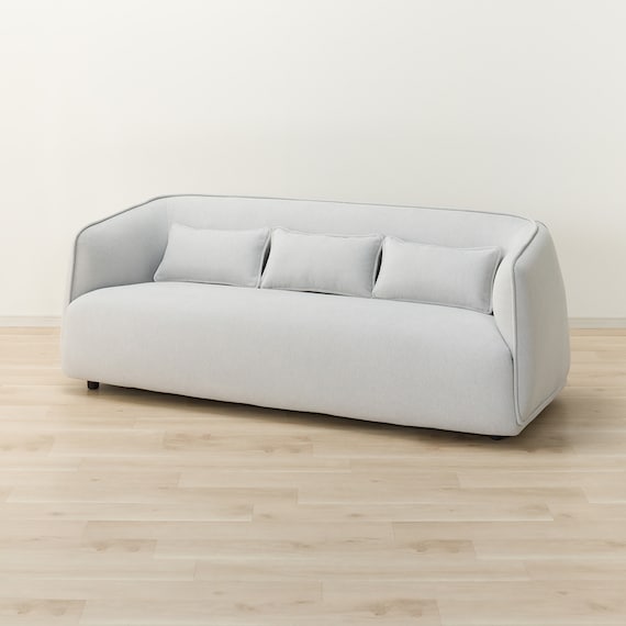 3人掛けソファ 布張りタイプ (リラックスラウンドSU01 LGY) 6枚目画像