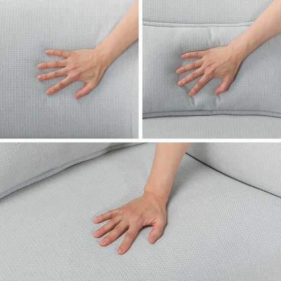 3人掛けソファ 布張りタイプ (リラックスラウンドSU01 LGY) 10枚目画像