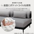 2人掛けソファ 布張りタイプ(SV05 GY) 3枚目画像