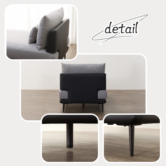 カウチソファ 布張りタイプ (SV05 GY) 7枚目画像