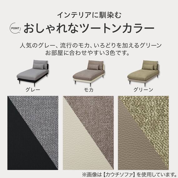 カウチソファ 布張りタイプ (SV05 GY) 8枚目画像