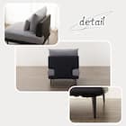 1人掛けアームレスソファ 布張りタイプ (SV05 GY) 7枚目画像