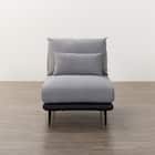 1人掛けアームレスソファ 布張りタイプ (SV05 GY) 10枚目画像