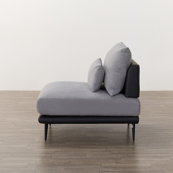 1人掛けアームレスソファ 布張りタイプ (SV05 GY) 11枚目画像