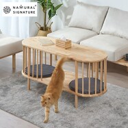 【NATURAL SIGNATURE】天然木 ペットと過ごせるセンターテーブル