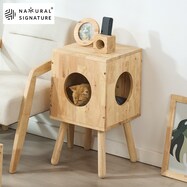 【NATURAL SIGNATURE】天然木 ペットと過ごせるサイドテーブル