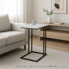 サイドテーブル(セーラル3646 セラミック トラバーチン柄ホワイト) 1枚目画像