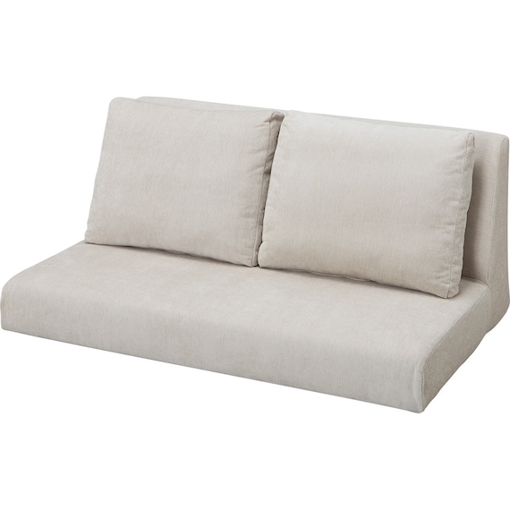 2人掛けローソファ 布張りタイプ (XL14 BE) 1枚目画像