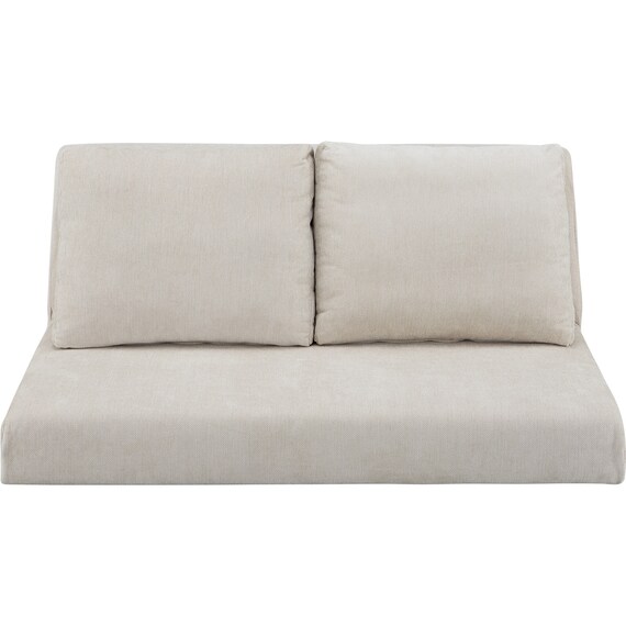 2人掛けローソファ 布張りタイプ (XL14 BE) 2枚目画像