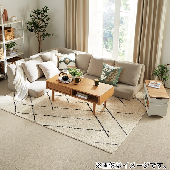 2人掛けローソファ 布張りタイプ (XL14 BE) 20枚目画像