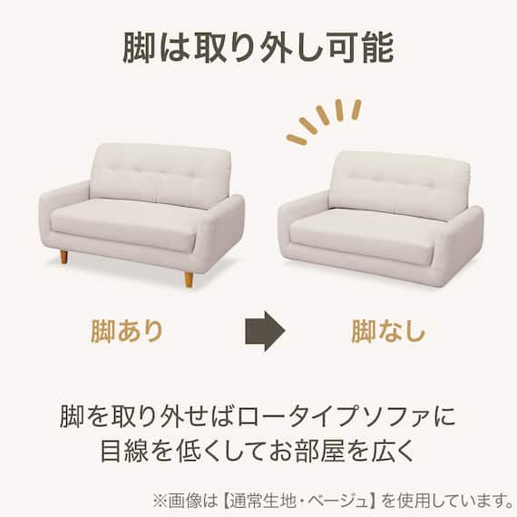 カジュアルソファ 布張りタイプ (パック5 GY) 6枚目画像