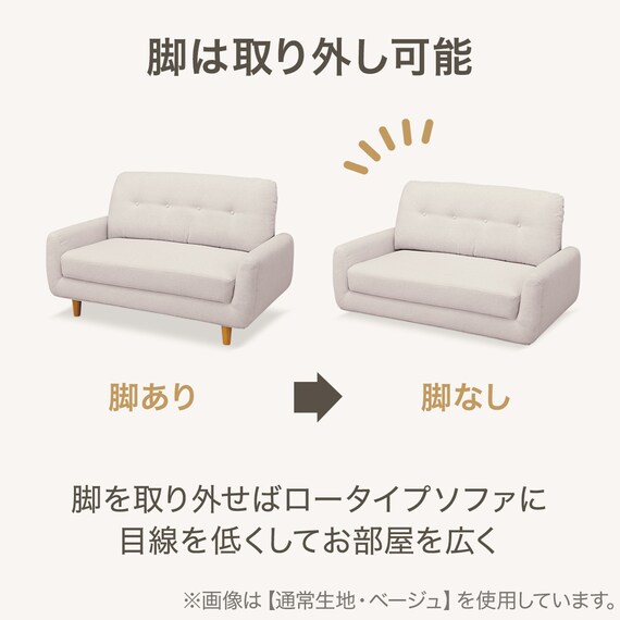 カジュアルソファ 布張りタイプ (パック5 LgYE) 6枚目画像