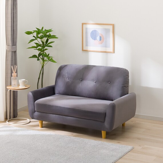 カジュアルソファ 布張りタイプ (パック5 SP ベロア調生地 DGY) 1枚目画像