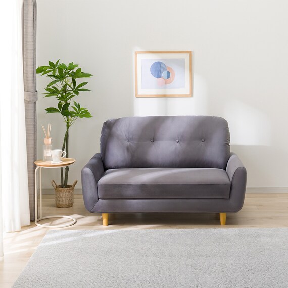 カジュアルソファ 布張りタイプ (パック5 SP ベロア調生地 DGY) 10枚目画像