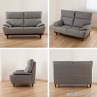 2人掛け布張りソファ(キース GY)【島忠ホームズ商品】 15枚目画像