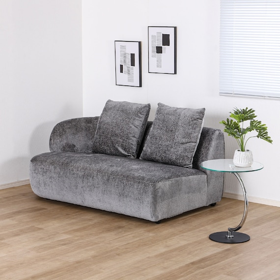 2人掛け片肘ソファ 布張りタイプ(スロウ R DGY)【島忠ホームズ商品】 1枚目画像