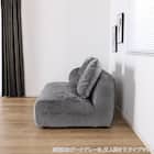 2人掛け片肘ソファ 布張りタイプ(スロウ R DGY)【島忠ホームズ商品】 4枚目画像