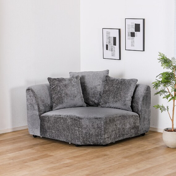 コーナーソファ 布張りタイプ(スロウ DGY)【島忠ホームズ商品】 1枚目画像