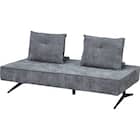 背もたれの角度が6段階調整可能な布張りマルチソファ(XL12 GY) 1枚目画像