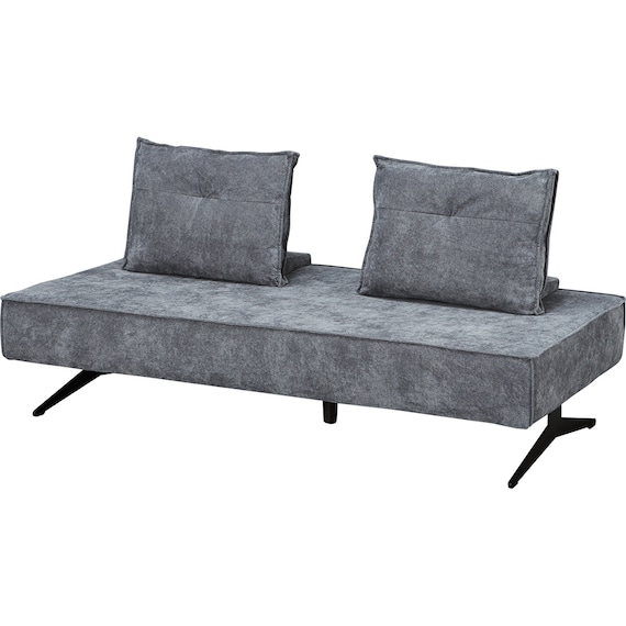 背もたれの角度が6段階調整可能な布張りマルチソファ(XL12 GY) 1枚目画像