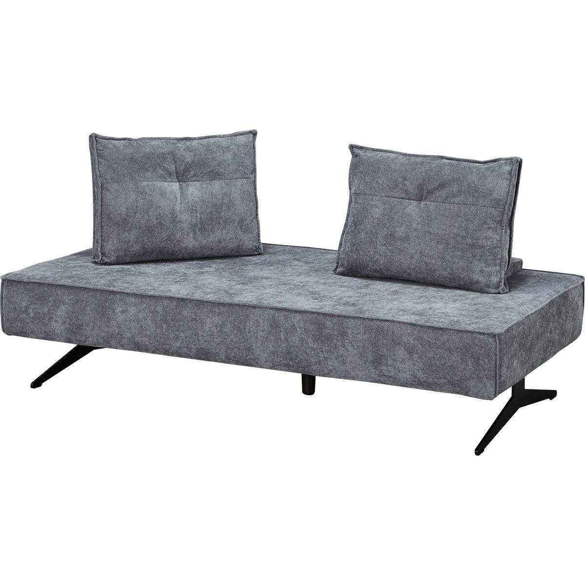 背もたれの角度が6段階調整可能な布張りマルチソファ(XL12 GY