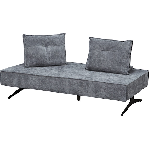 背もたれの角度が6段階調整可能な布張りマルチソファ(XL12 GY) 2枚目画像