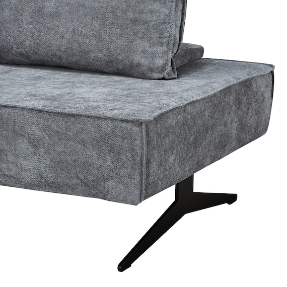 背もたれの角度が6段階調整可能な布張りマルチソファ(XL12 GY) 6枚目画像