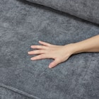 背もたれの角度が6段階調整可能な布張りマルチソファ(XL12 GY) 7枚目画像