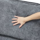 背もたれの角度が6段階調整可能な布張りマルチソファ(XL12 GY) 8枚目画像