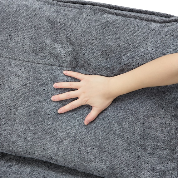 背もたれの角度が6段階調整可能な布張りマルチソファ(XL12 GY) 8枚目画像