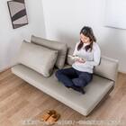 肘無し3人掛けソファ 本革(一部合成皮革)タイプ(KKS04 A-DGY)【島忠ホームズ商品】 12枚目画像