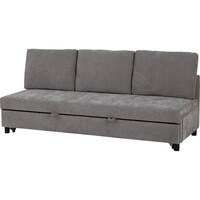 ベッドタイプ 3人用ソファ 布張りタイプ(ノアーク3 撥水加工 DGY)