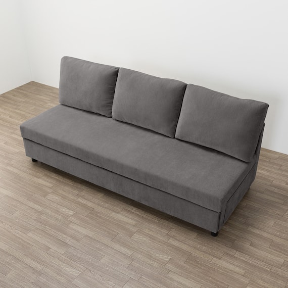 ベッドタイプ 3人用ソファ 布張りタイプ(ノアーク3 撥水加工 DGY) 7枚目画像