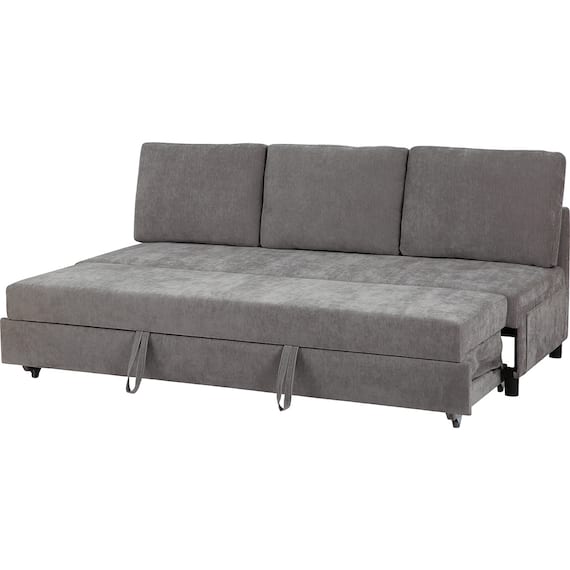 ベッドタイプ 3人用ソファ 布張りタイプ(ノアーク3 撥水加工 DGY) 9枚目画像