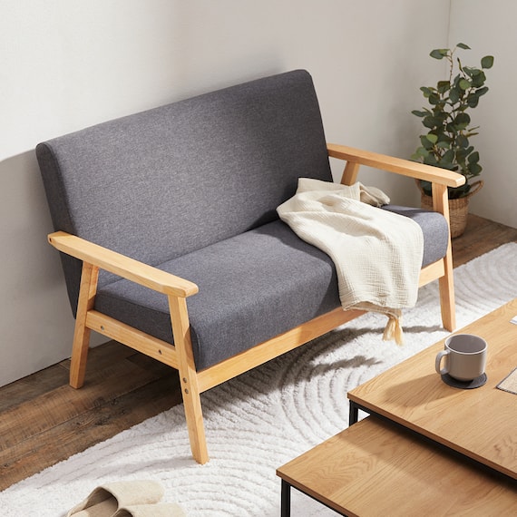 コンパクトソファ 布張りタイプ (KP511 GY) 1枚目画像