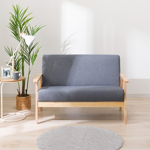 コンパクトソファ 布張りタイプ (KP511 GY) 9枚目画像